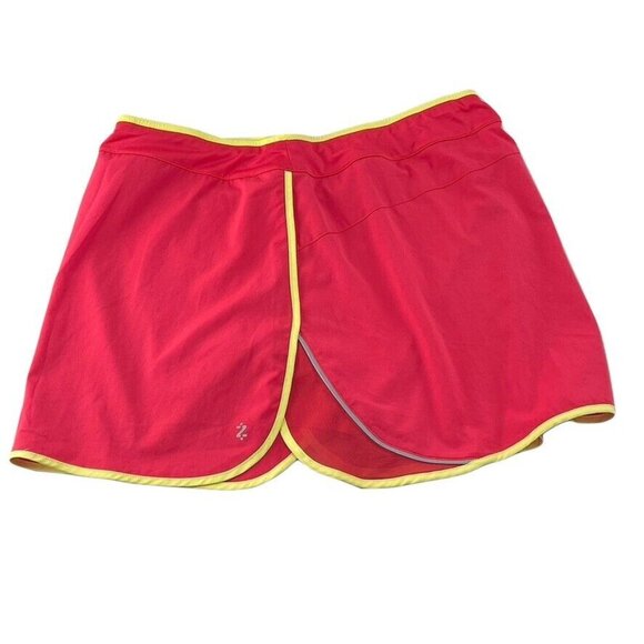 Womens IZOD PERFORM-X BASIX COOL-FX Golf Tennis Skirt Athletic Skort Red & Yello - Picture 7 of 12